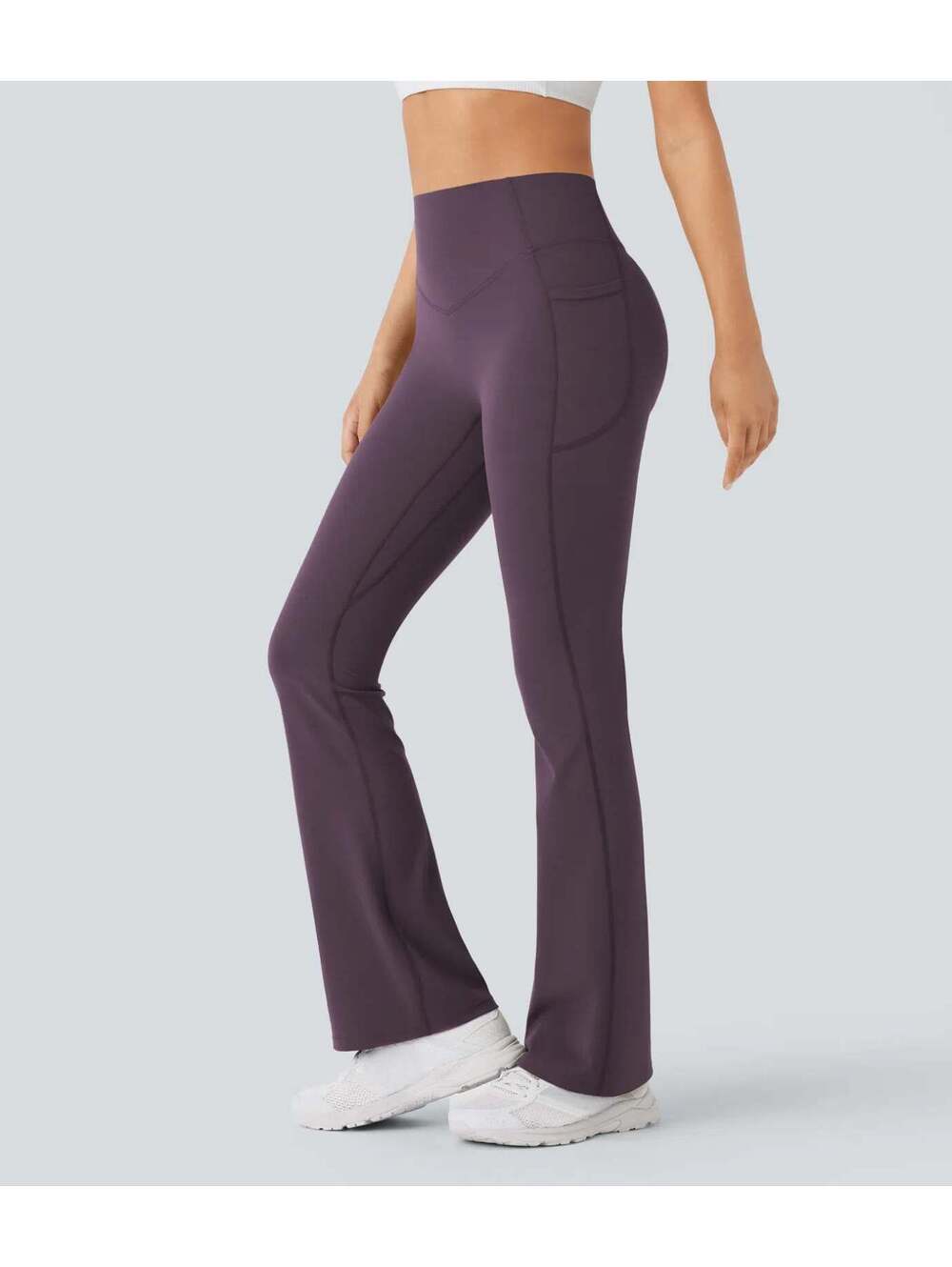 HALARA High Waisted Tummy Control Shaping Yoga Bootcut L Reg image 2
